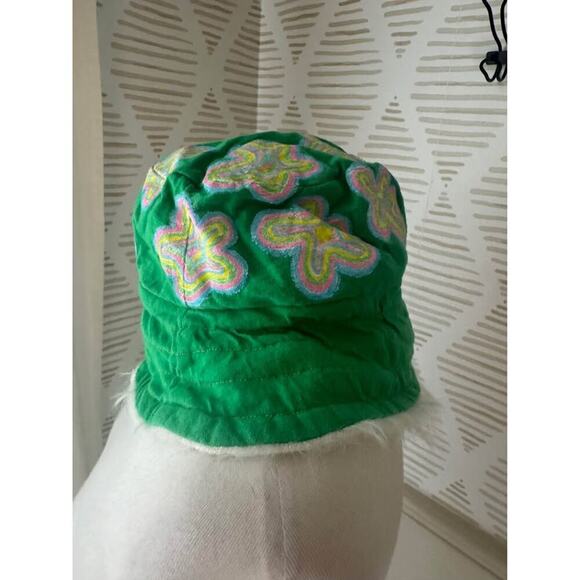 Y2K Vintage Green Hand-painted Groovy Flowers with Fuzzy Interior main image 4